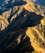  航拍连绵起伏的山脉风光3760#竖屏 	 