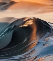  海上日落海浪景观(3)2862#竖屏 	 