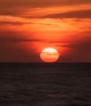  海上日落全景4664#竖屏 	 