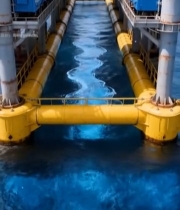  海上平台设施与海水景观5218#竖屏 	 