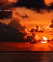  海上日落景象(1)5751#竖屏 	 