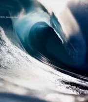  海洋巨大浪花特写(2)5825#竖屏 	 