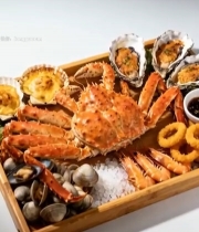  海鲜拼盘美食素材(1)3931#竖屏 	 
