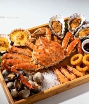  海鲜拼盘美食素材(1)3931#竖屏 	 