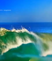  海洋海浪特写素材6661#竖屏 	 