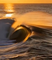  海上夕阳下的海浪景观(1)3290#竖屏 	 