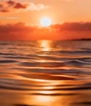  海上日落自然风光素材(1)3052#竖屏 	 