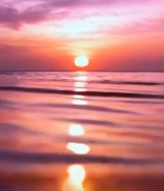  海上日落自然风光(2)1318#竖屏 	 