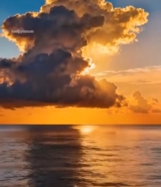  海上日落时分云景素材1134#竖屏 	 
