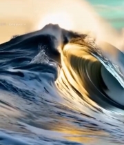  海上日出海浪特写(1)5578#竖屏 	 