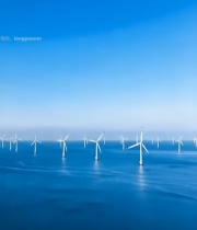  海上风力发电场全景(1)3268#竖屏 	 