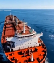  海上货轮航行俯瞰画面7702#竖屏 	 