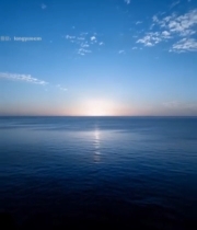  海面日出全景5584#竖屏 	 