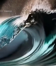  海浪特写5892#竖屏 	 