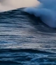  海浪包裹流动岩浆景象7038#竖屏 	 