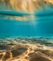  海底阳光照射沙滩景象3468#竖屏 	 