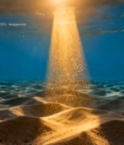  海底阳光穿透海水景象(3)7153#竖屏 	 