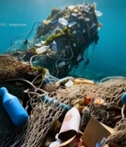  海底堆积的塑料垃圾1099#竖屏 	 