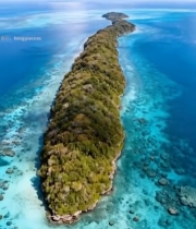  海岛空中俯瞰全景7843#竖屏 	 