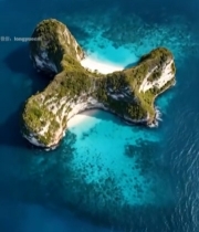  海岛风光俯瞰景色1509#竖屏 	 