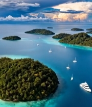  海岛风光空中俯瞰美景7555#竖屏 	 