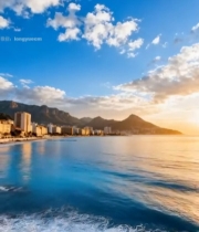  海滨城市风光全景5809#竖屏 	 