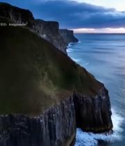  海边悬崖暮色风景(1)4078#竖屏 	 