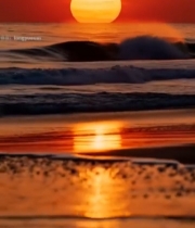  海边日落美景(1)4319#竖屏 	 