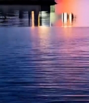  海边灯塔黄昏海景3349#竖屏 	 