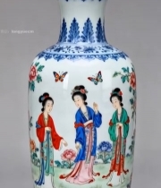  古典人物瓷瓶特写(1)6228#竖屏 	 