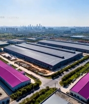  工业区厂房鸟瞰全景(1)6341#竖屏 	 