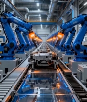  工厂自动化生产线机械臂442#竖屏 	 