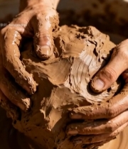  工匠手工制作陶器素材(1)5380#竖屏 	 