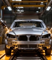  工厂汽车制造机械臂作业场景5534#竖屏 	 