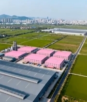  工厂田园风光鸟瞰全景2768#竖屏 	 