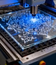  工厂机械雕刻透明板材素材3388#竖屏 	 