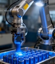  工厂机械臂自动化操作场景2366#竖屏 	 