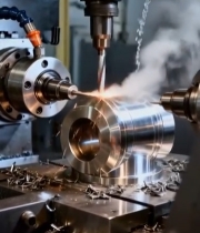  工厂机床加工金属零件3944#竖屏 	 