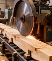  工厂木材切割加工场景7550#竖屏 	 