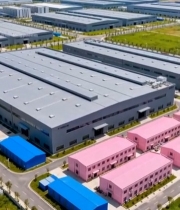  工厂厂房鸟瞰全景403#竖屏 	 