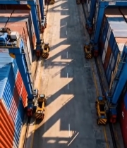  港口集装箱堆放场景3191#竖屏 	 