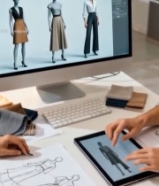  服装设计师工作场景6839#竖屏 	 