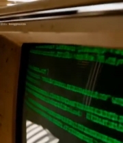  复古电视机近景特写5091#竖屏 	 