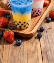  多彩珍珠奶茶及水果展示1313#竖屏 	 