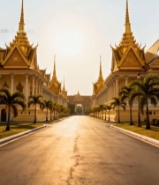  东南亚风格宫殿建筑道路7195#竖屏 	 