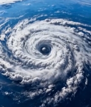  地球飓风太空视角画面5650#竖屏 	 