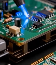  电路板焊接特写504#竖屏 	 