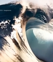  大海汹涌海浪特写(2)4056#竖屏 	 