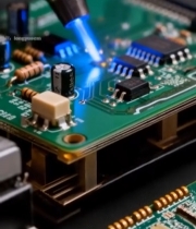  电路板焊接特写504#竖屏 	 