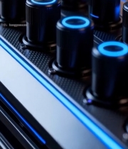  带蓝光旋钮的设备特写3901#竖屏 	 